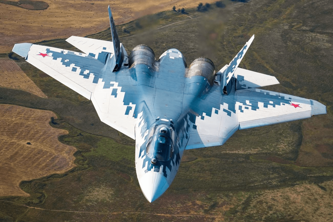 A newly acquired Su-57 Felon stealth fighter jets, showcasing their sleek design and advanced capabilities